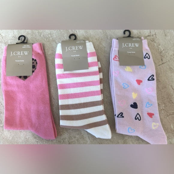 J. Crew Leopard Heart, Striped Trouser & Heart Trouser Socks - Picture 3 of 9